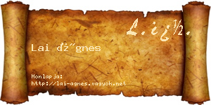 Lai Ágnes névjegykártya